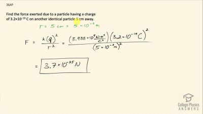 OpenStax College Physics Answers, Chapter 18, Problem 36 video poster image.