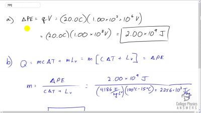 OpenStax College Physics Answers, Chapter 19, Problem 7 video poster image.