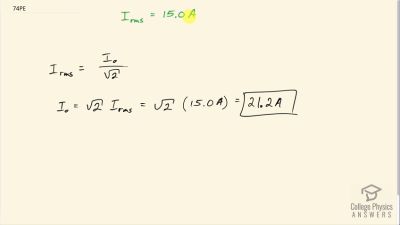 OpenStax College Physics Answers, Chapter 20, Problem 74 video poster image.