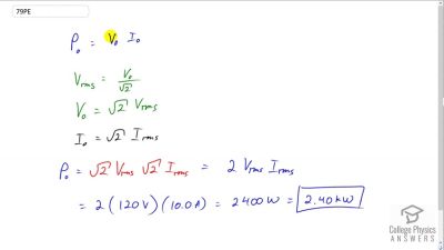 OpenStax College Physics Answers, Chapter 20, Problem 79 video poster image.
