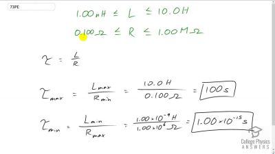OpenStax College Physics Answers, Chapter 23, Problem 73 video poster image.