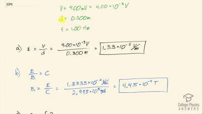 OpenStax College Physics Answers, Chapter 24, Problem 20 video poster image.