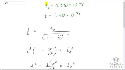 Chapter 28: Special Relativity | OpenStax College Physics Answers