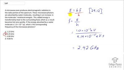 OpenStax College Physics Answers, Chapter 29, Problem 5 video poster image.