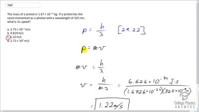 OpenStax College Physics Answers, Chapter 29, Problem 7 video poster image.