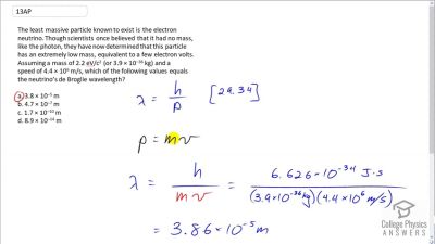 OpenStax College Physics Answers, Chapter 29, Problem 13 video poster image.