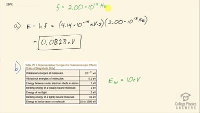 OpenStax College Physics Answers, Chapter 29, Problem 26 video poster image.