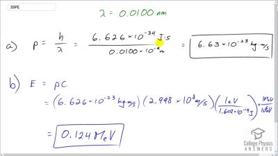 OpenStax College Physics Answers, Chapter 29, Problem 39 video poster image.