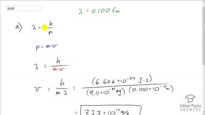 OpenStax College Physics Answers, Chapter 29, Problem 61 video poster image.