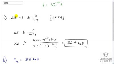 OpenStax College Physics Answers, Chapter 29, Problem 67 video poster image.