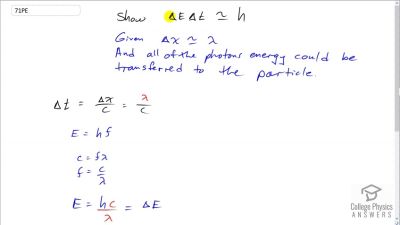 OpenStax College Physics Answers, Chapter 29, Problem 71 video poster image.