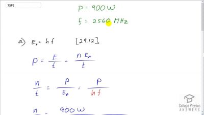 OpenStax College Physics Answers, Chapter 29, Problem 75 video poster image.