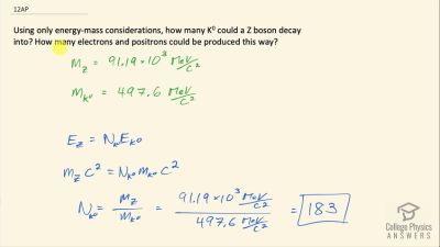 OpenStax College Physics Answers, Chapter 33, Problem 12 video poster image.